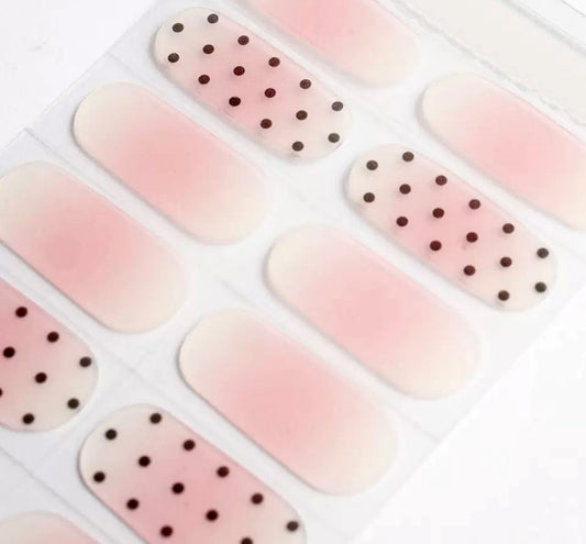 Pink dot UV gel nail stickers